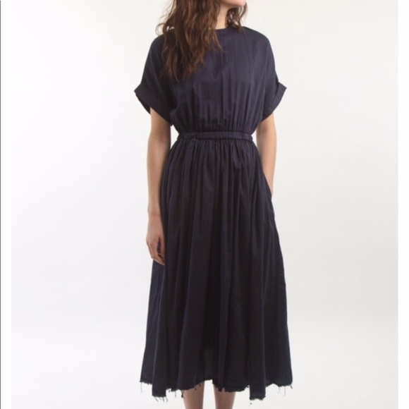black crane pleats dress